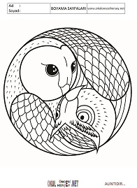 Mandala boyama sayfaları